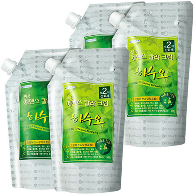 피엘코스메틱 하수오 명품 에센스 칼라 크림 염모제 1제 500ml + 2제 500ml, 5N자연갈색, 2개