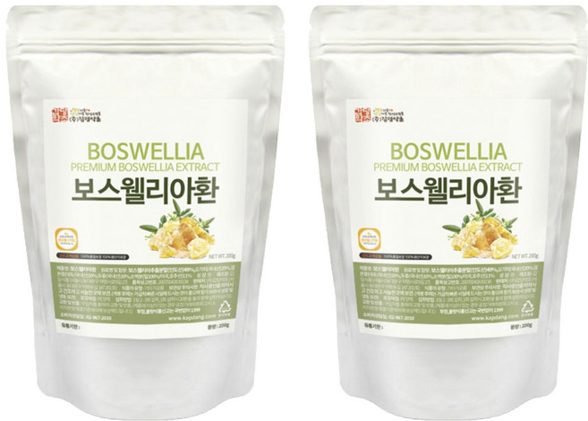 갑당약초 보스웰리아환 실속형 지퍼백, 2개, 200g
