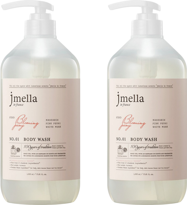 jmella 法式漫舞香水沐浴乳 Blooming Peony, 1L, 2瓶