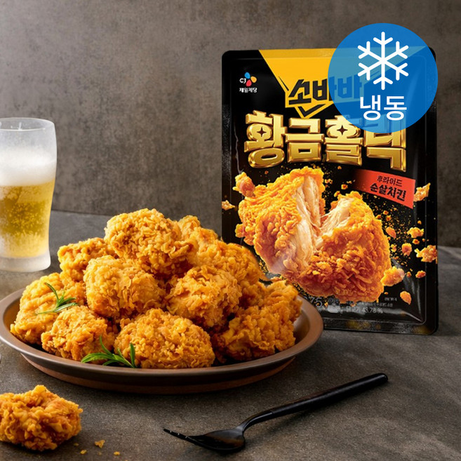 소바바 바삭 황금홀릭 후라이드 순살치킨 (냉동), 375g, 1개