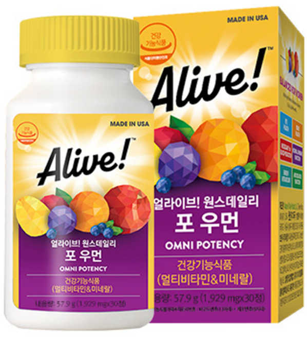 얼라이브 원스데일리 포 우먼 멀티비타민, 30정, 1개