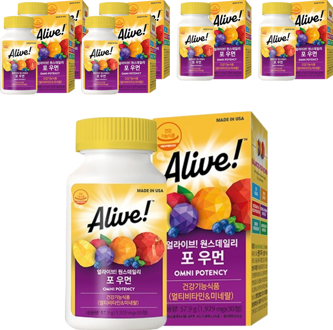Alive 女性綜合維他命錠, 30錠, 7個