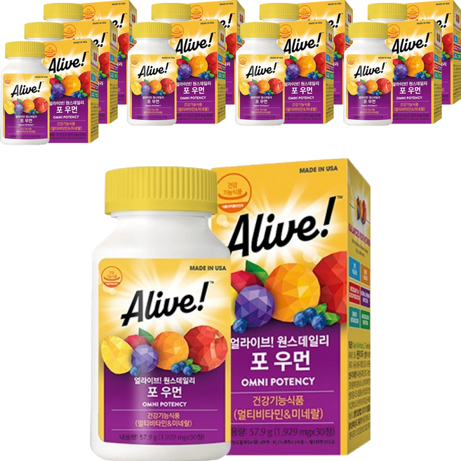 Alive 女性綜合維他命錠, 30錠, 10個