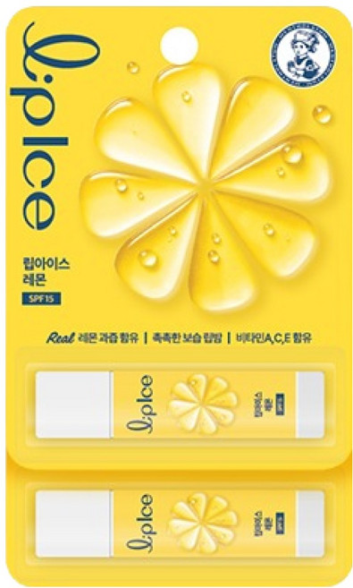 립아이스 립밤, 레몬향, 3.5g, 2개