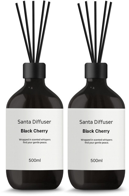 산타 대용량 디퓨저, 2개, 500ml, 블랙체리