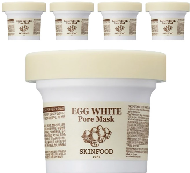 스킨푸드 에그 화이트 포어 마스크, 1개입, 5개 - 쿠팡