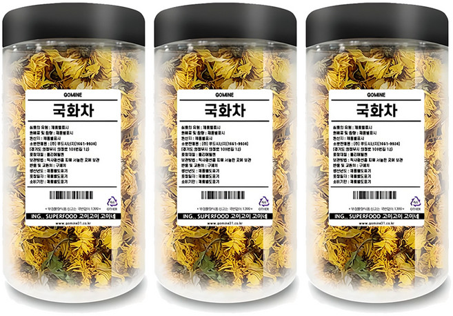 고미네 국화차 통, 30g, 3개, 1개입
