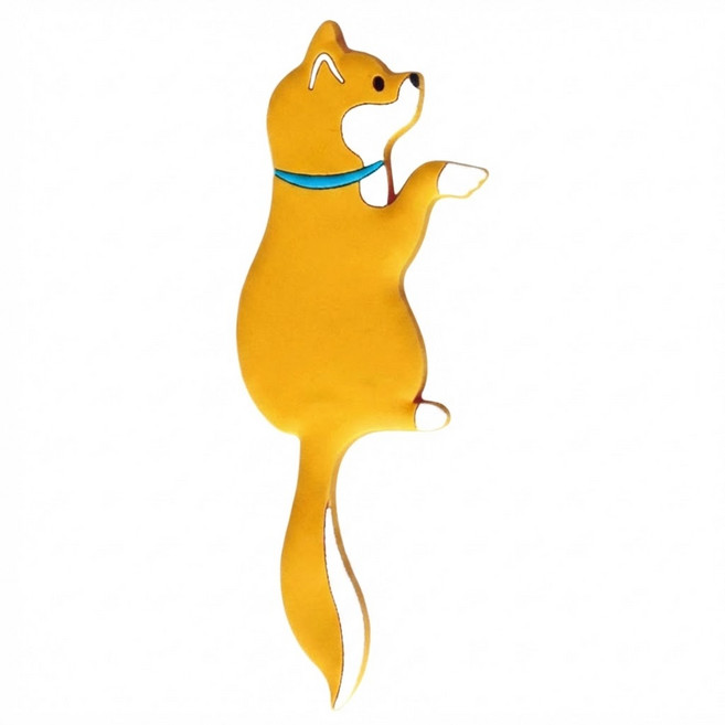 CCHING 青青文具 簡單生活 狗狗磁鐵掛鉤, 黃柴犬, 1個