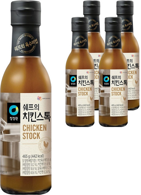 청정원 쉐프의 치킨스톡, 465g, 5개