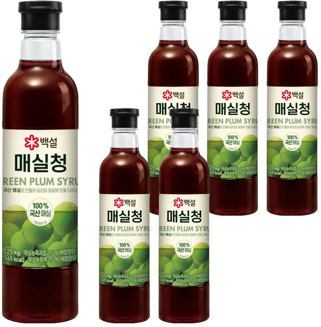백설 매실청, 1.025kg, 6개