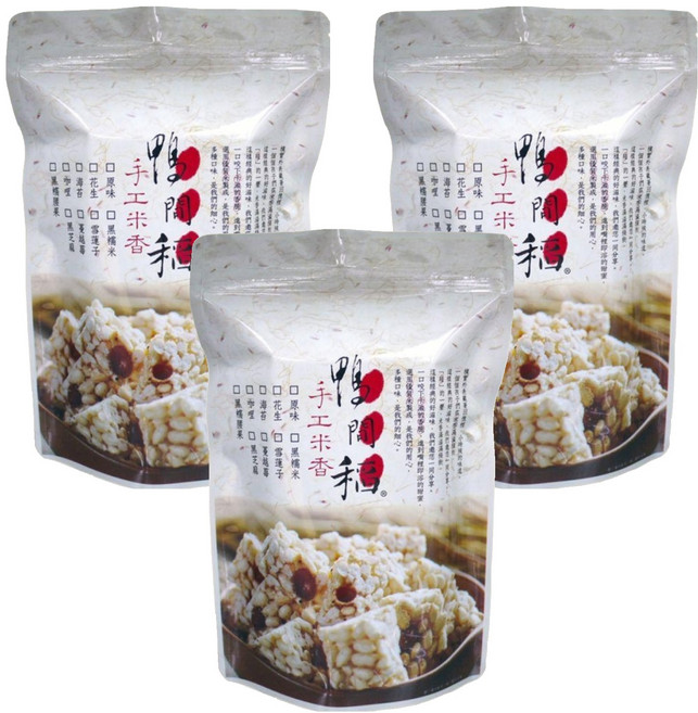 鴨間稻 手工米香 海苔, 120g, 3包