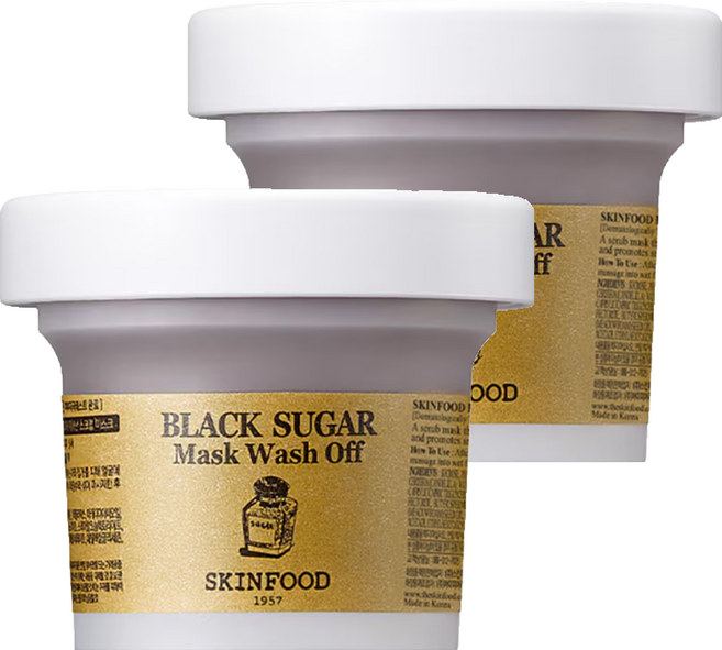 스킨푸드 블랙슈가 마스크 워시오프, 1개입, 2개