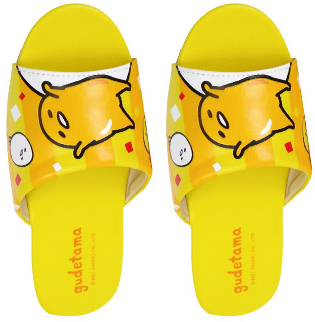 gudetama 蛋黃哥 成人用室內拖鞋, 氣球 黃色, 1雙