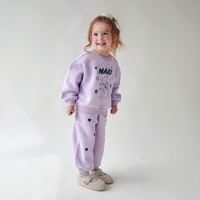 MARI N MORI 兒童瑪麗貓刷毛上下裝套組