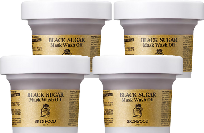 스킨푸드 블랙슈가 마스크 워시오프, 1개입, 4개