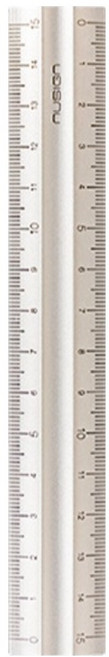 델리 누사인 알루미늄 직자 휴대용 양면 눈금자 15cm, 실버, 1개