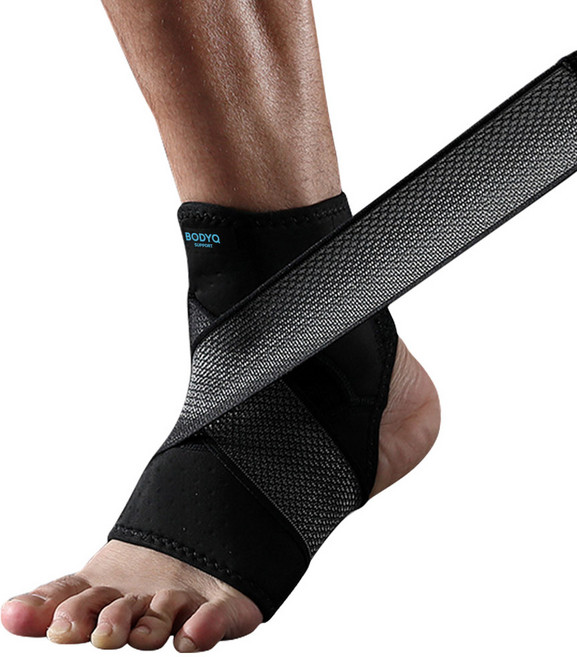 바디큐 슬리브 발목 보호대 하드타입, 1개, 블랙