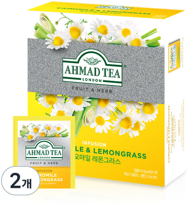 아마드티 캐모마일 레몬그라스 허브차, 1.5g, 100개입, 2개