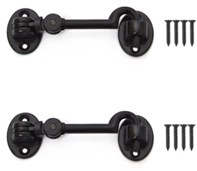 관절 아오리링 현관 걸쇠 블랙, 2개