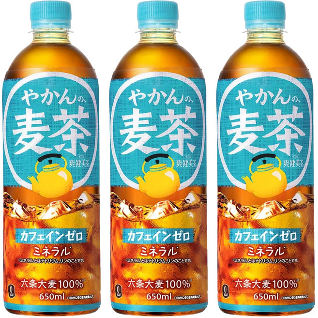 爽健美茶 本格麥香麥茶, 650ml, 3個