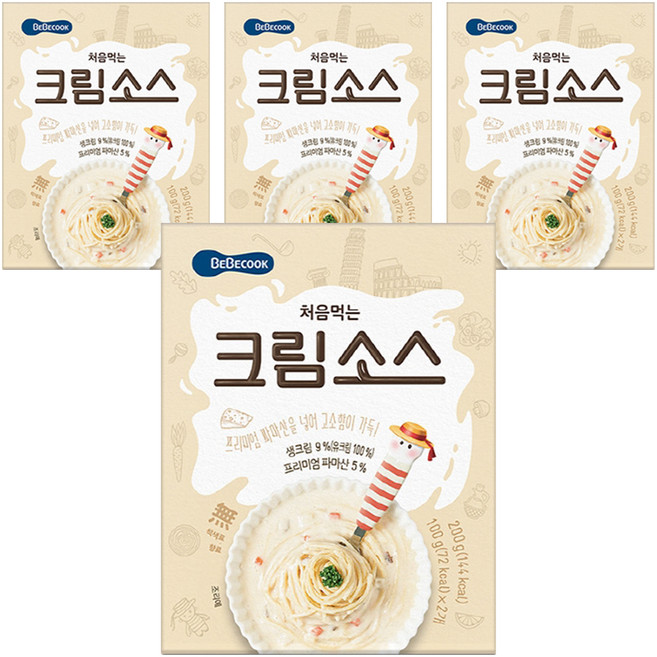 베베쿡 처음먹는 덮밥 소스, 크림, 200g, 4개