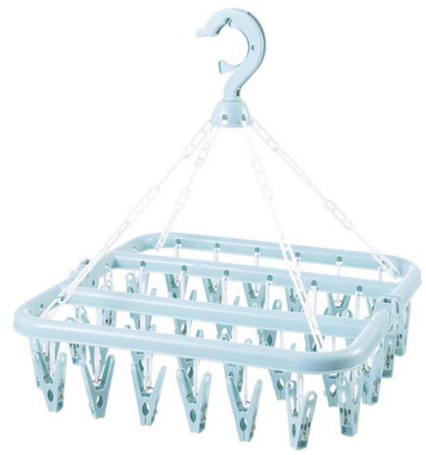 comet Home 摺疊式萬用曬襪架, 藍色, 1個