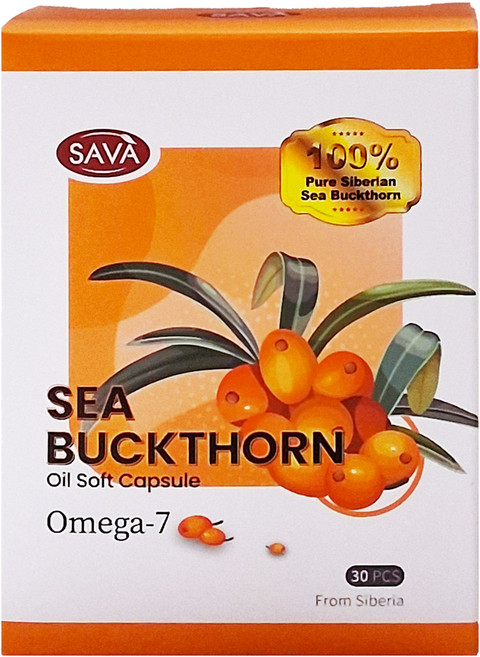 GREEN GOLD 台灣綠金 SAVA Sea Buckthorn Soft Capsule SAVA 沙棘果軟膠囊, 30顆, 21g, 1盒