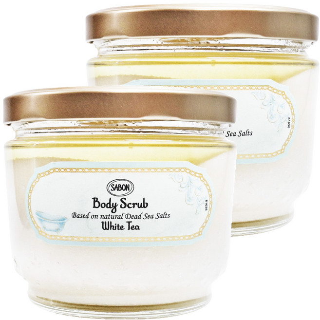 SABON 全新升級 白茶身體磨砂膏, 600g, 2罐