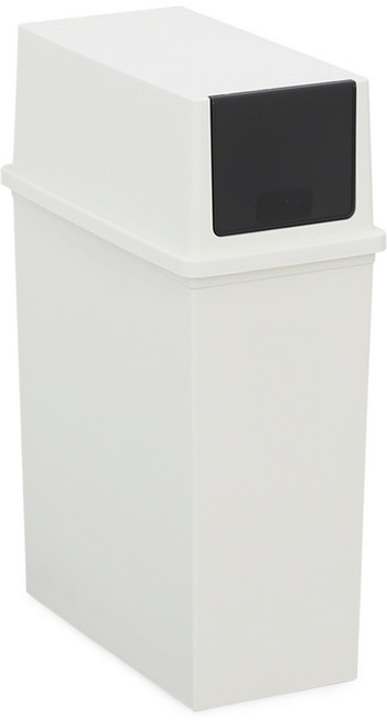 LIVINGSMILE 푸시도어 모던 휴지통, 아이보리