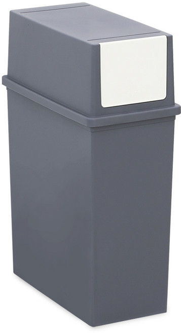 LIVINGSMILE 푸시도어 모던 휴지통, 그레이