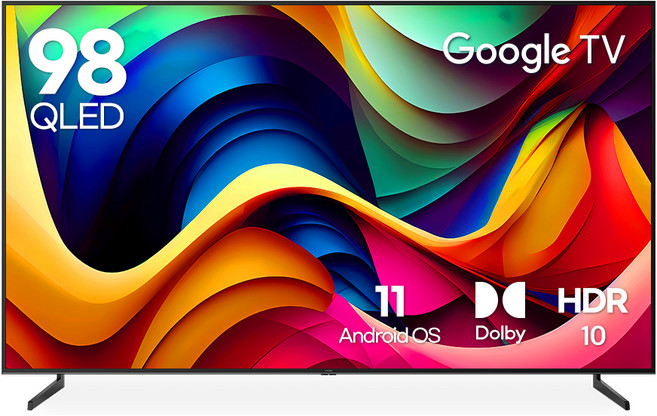 루컴즈 4K UHD QLED 구글 스마트 TV, T9803CKG, 방문설치, 스탠드형, 248.9cm(98인치)