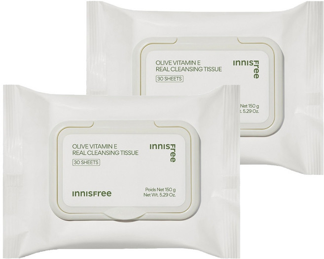 INNISFREE 台灣公司貨 橄欖維他命E卸妝棉, 30張, 2包