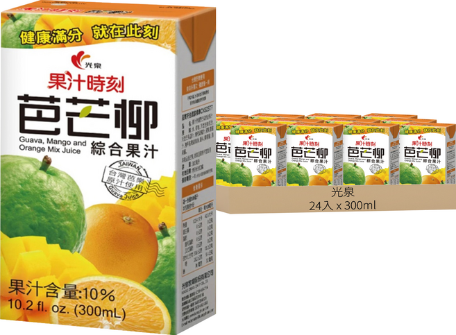 光泉 果汁時刻 芭芒柳汁, 300ml, 24入