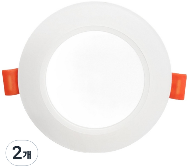 LED 全新 崁燈 嵌入式燈 白光 100mm 7W, 白色, 2個