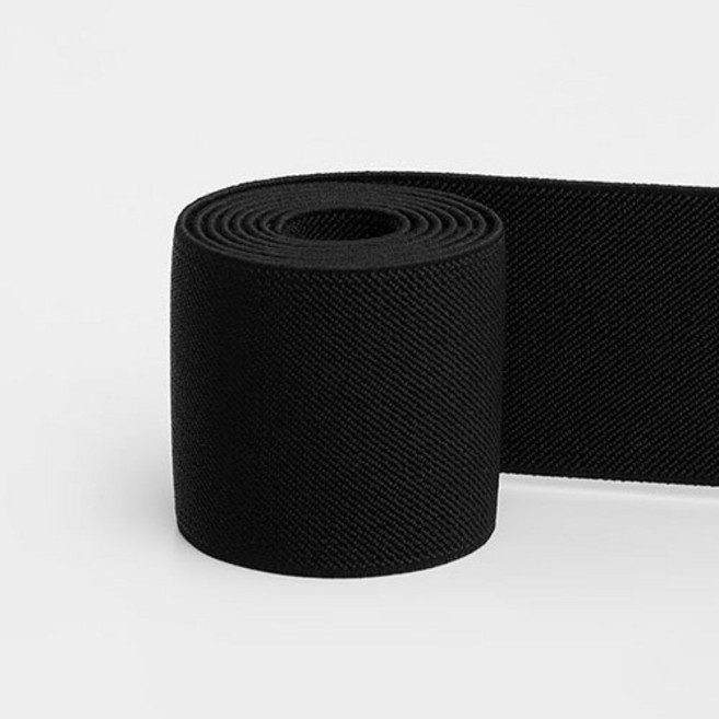 해피베어스 고탄력 허리밴드 고무줄 50mm, 블랙, 2개