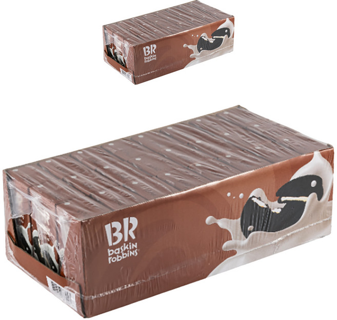 배스킨라빈스 쿠키앤크림 우유, 190ml, 48개