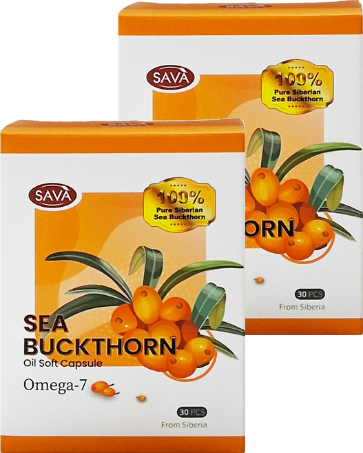 GREEN GOLD 台灣綠金 SAVA Sea Buckthorn Soft Capsule SAVA 沙棘果軟膠囊, 30顆, 21g, 2盒
