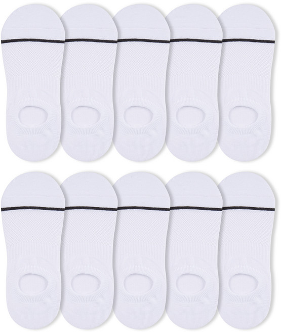 베이스알파 에센셜 남성용 프리미엄 메쉬 발등 밴딩 스니커즈 양말 10켤레