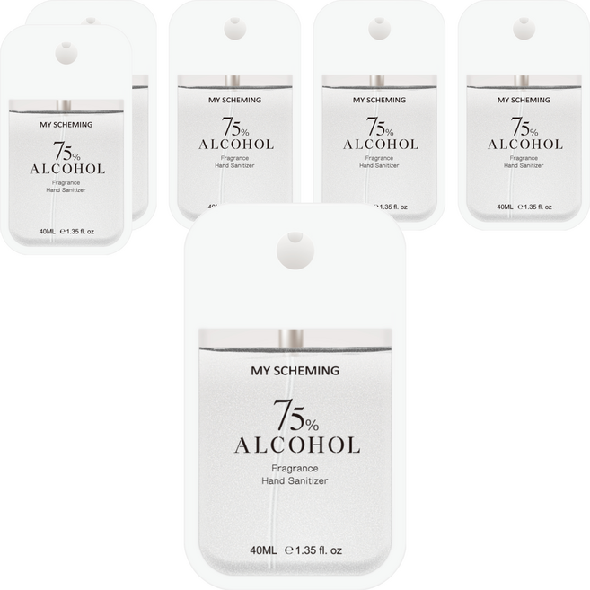 MY SCHEMING 我的心機 75%香氛酒精洗手噴霧 優雅花語, 40ml, 6個