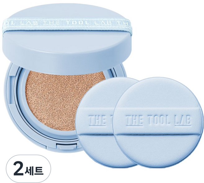 THE TOOL LAB 印章貼膚空氣感氣墊粉餅 11g + 粉撲 2入組, 2套, 23號 自然膚色