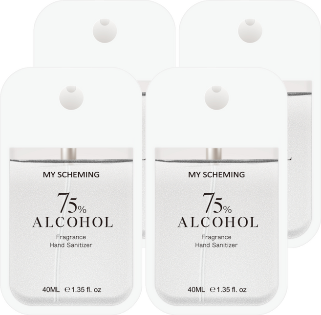 MY SCHEMING 我的心機 75%香氛酒精洗手噴霧 優雅花語, 40ml, 4個