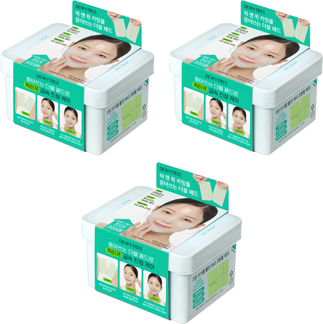 듀이트리 픽 앤 퀵 카밍풀 뜯어쓰는 더블 패드 380g, 100개입, 3개