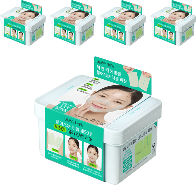 듀이트리 픽 앤 퀵 카밍풀 뜯어쓰는 더블 패드 380g, 100매입, 5개