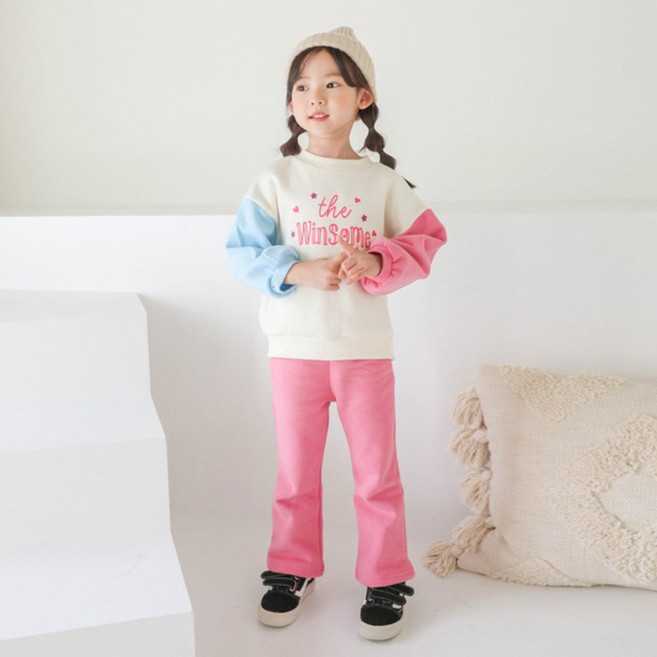 로로샤 여아용 나리 기모 상하세트