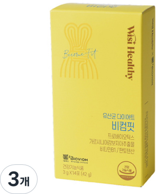 위시헬씨 유산균 다이어트 비컴핏, 14회분, 3개