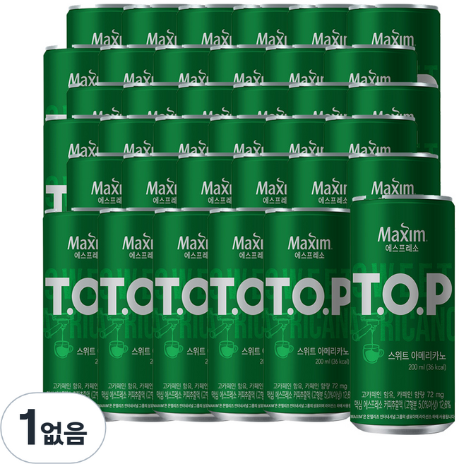 맥심 티오피 스위트 아메리카노, 200ml, 72개