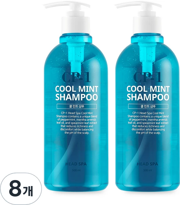씨피원 헤드 스파 쿨 민트 샴푸, 500ml, 8개 - 쿠팡