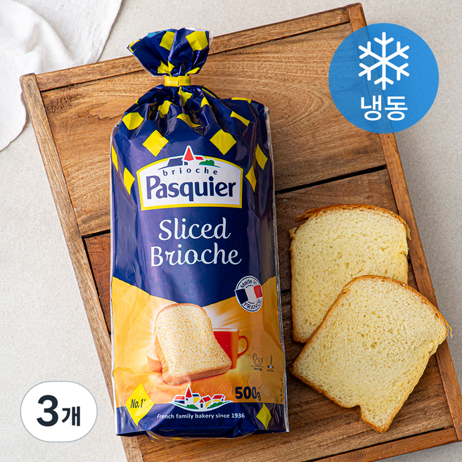 파스키에 슬라이스 브리오쉬 (냉동), 500g, 3개