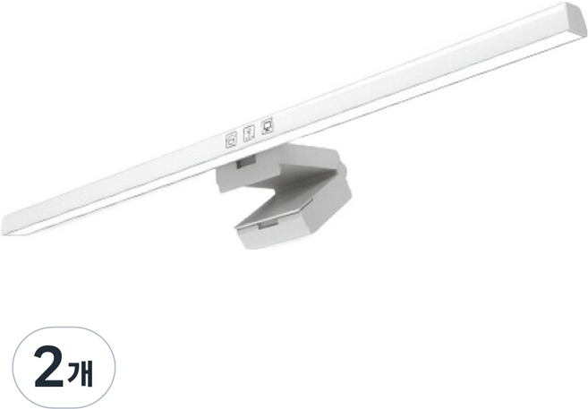 픽셀아트 LED 모니터 스크린바, 화이트, 2개