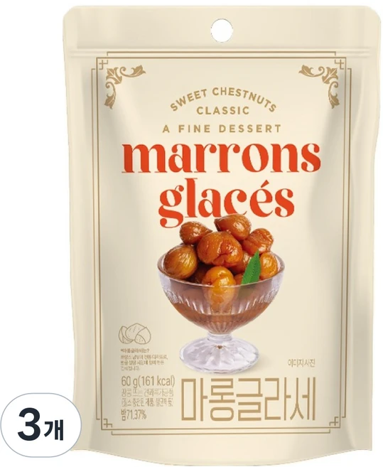 마롱글라세, 3개, 60g - 쿠팡